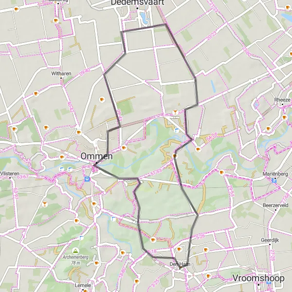 Map miniature of "Zeesse Loop" cycling inspiration in Overijssel, Netherlands. Generated by Tarmacs.app cycling route planner