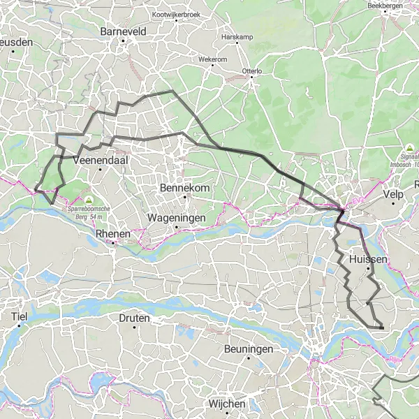 Map miniature of "Road Cycling Adventure from De Klomp to Amerongen" cycling inspiration in Utrecht, Netherlands. Generated by Tarmacs.app cycling route planner