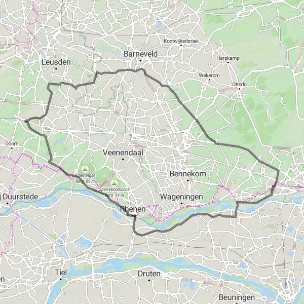 Map miniature of "Classic Utrecht Loop" cycling inspiration in Utrecht, Netherlands. Generated by Tarmacs.app cycling route planner