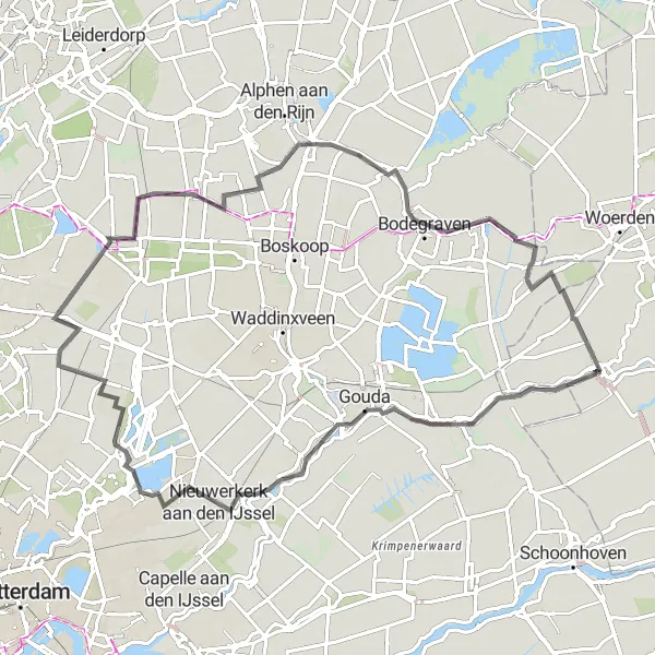 Miniatuurkaart van de fietsinspiratie "Historische ontdekkingstocht langs de IJssel" in Utrecht, Netherlands. Gemaakt door de Tarmacs.app fietsrouteplanner