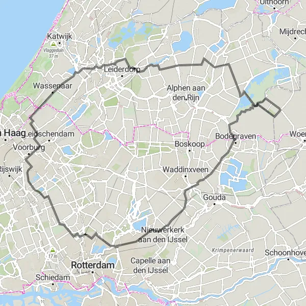 Map miniature of "Meije's Hidden Treasures" cycling inspiration in Utrecht, Netherlands. Generated by Tarmacs.app cycling route planner