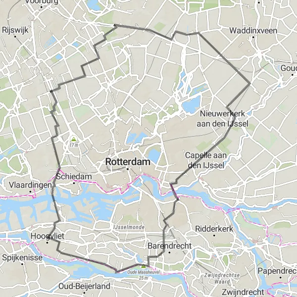 Miniatuurkaart van de fietsinspiratie "Historische fietsronde Pernis - Poortugaal" in Zuid-Holland, Netherlands. Gemaakt door de Tarmacs.app fietsrouteplanner