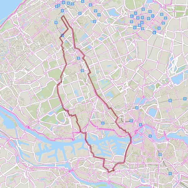 Map miniature of "Historical Trail" cycling inspiration in Zuid-Holland, Netherlands. Generated by Tarmacs.app cycling route planner