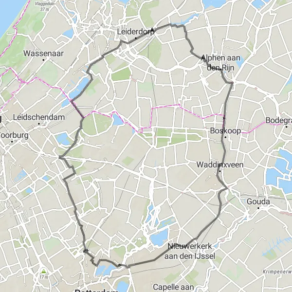 Miniatuurkaart van de fietsinspiratie "Ontdek de Schiebroek Road Cycling Route" in Zuid-Holland, Netherlands. Gemaakt door de Tarmacs.app fietsrouteplanner