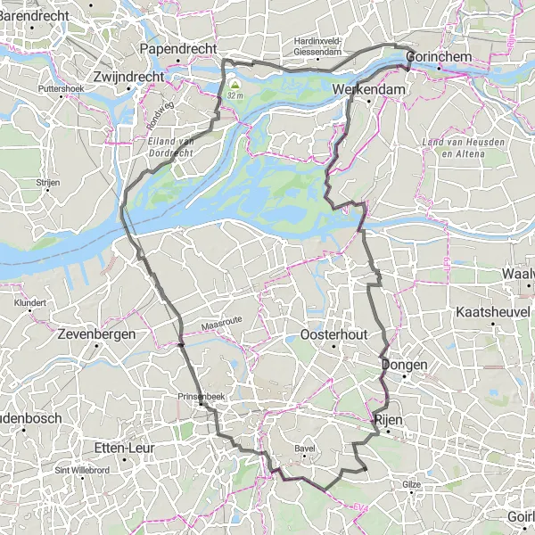 Miniatuurkaart van de fietsinspiratie "Historische route langs Kasteel Schelluinen en Molenschot" in Zuid-Holland, Netherlands. Gemaakt door de Tarmacs.app fietsrouteplanner