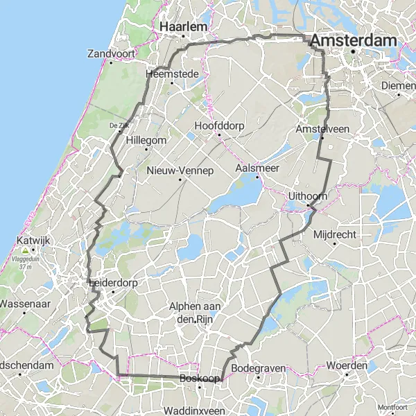 Miniatuurkaart van de fietsinspiratie "Roadtrip naar Boskoop en Zuidbuurt" in Zuid-Holland, Netherlands. Gemaakt door de Tarmacs.app fietsrouteplanner