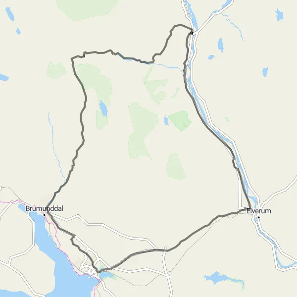 Kartminiatyr av "Rena til Prestsæterhøgda Rundtur" sykkelinspirasjon i Innlandet, Norway. Generert av Tarmacs.app sykkelrutoplanlegger