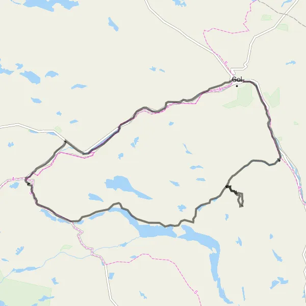 Map miniature of "Geilo Road Bike Epic Route" cycling inspiration in Oslo og Viken, Norway. Generated by Tarmacs.app cycling route planner