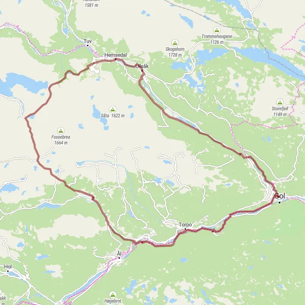 Map miniature of "Gravel Adventure with Scenic Delights" cycling inspiration in Oslo og Viken, Norway. Generated by Tarmacs.app cycling route planner