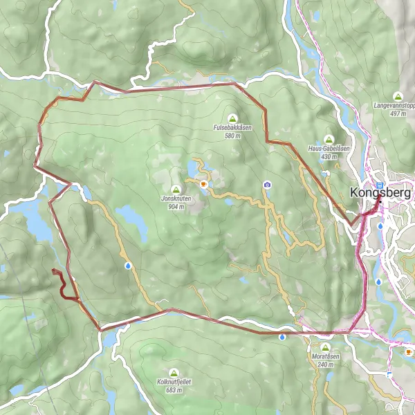 Map miniature of "The Enchanting Wilderness of Øyenåsen Gravel Tour" cycling inspiration in Oslo og Viken, Norway. Generated by Tarmacs.app cycling route planner