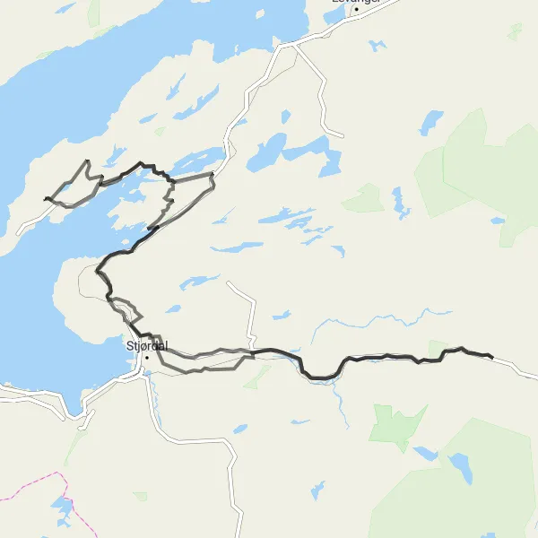 Map miniature of "Frosta Loop via Hegra" cycling inspiration in Trøndelag, Norway. Generated by Tarmacs.app cycling route planner