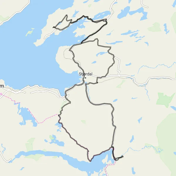 Map miniature of "Frosta to Hell and Back" cycling inspiration in Trøndelag, Norway. Generated by Tarmacs.app cycling route planner