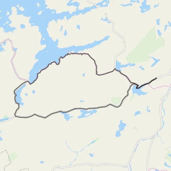 Map miniature of "The Mountain Challenge" cycling inspiration in Trøndelag, Norway. Generated by Tarmacs.app cycling route planner