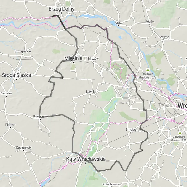 Map miniature of "The Jaszkotle Adventure" cycling inspiration in Dolnośląskie, Poland. Generated by Tarmacs.app cycling route planner