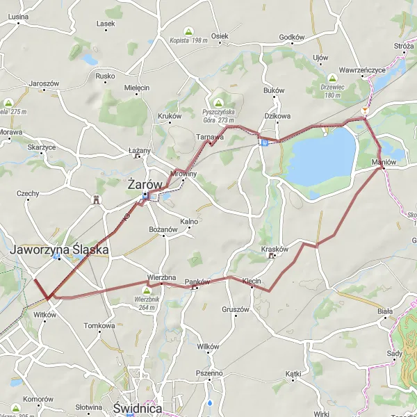 Miniatura mapy "Trasa przez Piaseczno i Alpy" - trasy rowerowej w Dolnośląskie, Poland. Wygenerowane przez planer tras rowerowych Tarmacs.app