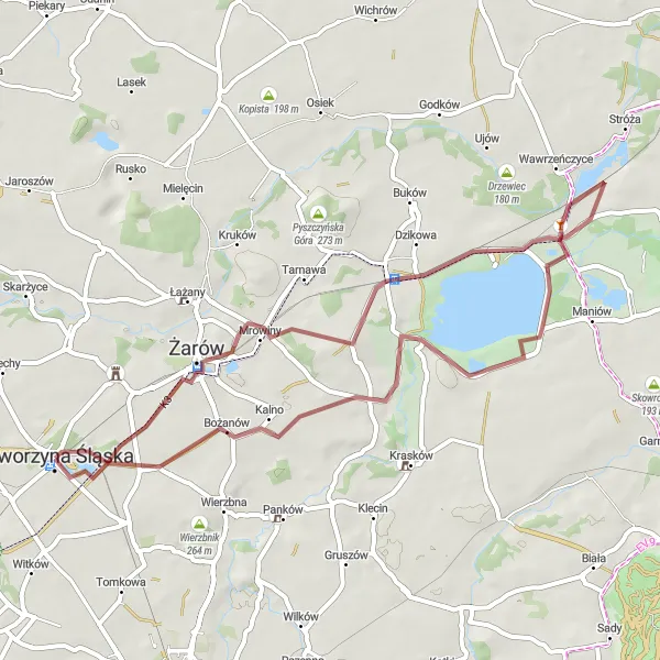 Miniatura mapy "Poznaj Kapliczną Górę i Mietków" - trasy rowerowej w Dolnośląskie, Poland. Wygenerowane przez planer tras rowerowych Tarmacs.app