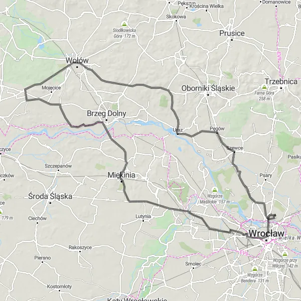 Miniatura mapy "Poznaj Dolnośląskie Krainy na Rowerze" - trasy rowerowej w Dolnośląskie, Poland. Wygenerowane przez planer tras rowerowych Tarmacs.app