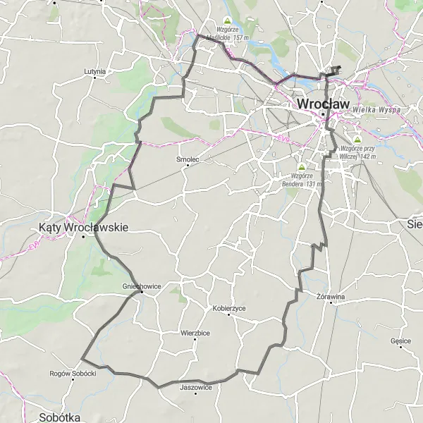 Miniatura mapy "Wycieczka do Galowic" - trasy rowerowej w Dolnośląskie, Poland. Wygenerowane przez planer tras rowerowych Tarmacs.app