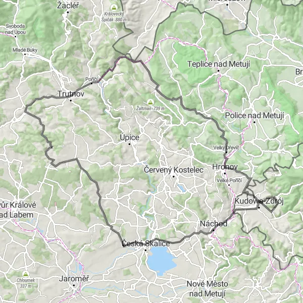 Map miniature of "Błonie Discovery (Road)" cycling inspiration in Dolnośląskie, Poland. Generated by Tarmacs.app cycling route planner