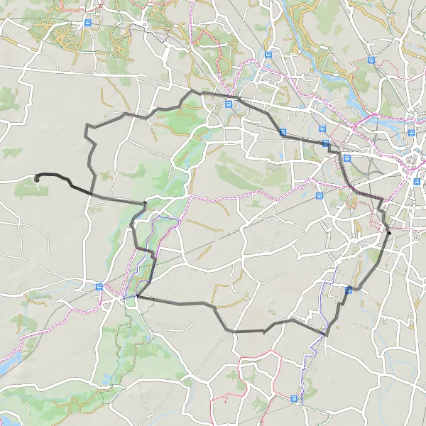 Map miniature of "Road Adventure in Dolnośląskie" cycling inspiration in Dolnośląskie, Poland. Generated by Tarmacs.app cycling route planner