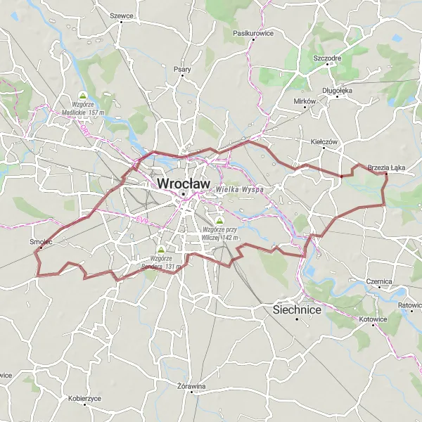 Miniatura mapy "Trasa rowerowa w okolicach Smolca" - trasy rowerowej w Dolnośląskie, Poland. Wygenerowane przez planer tras rowerowych Tarmacs.app