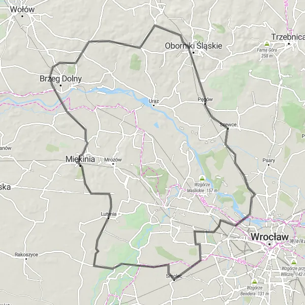 Miniatura mapy "Trasa rowerowa przez Bogdaszowice" - trasy rowerowej w Dolnośląskie, Poland. Wygenerowane przez planer tras rowerowych Tarmacs.app