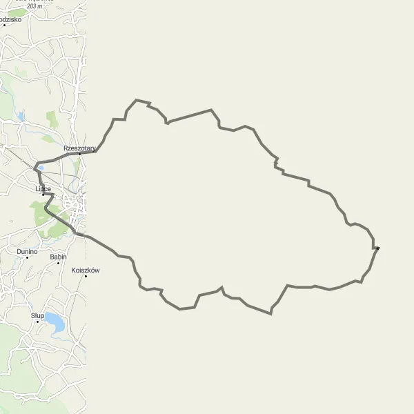 Map miniature of "Around Środa Śląska: Exploring Natural Landmarks" cycling inspiration in Dolnośląskie, Poland. Generated by Tarmacs.app cycling route planner