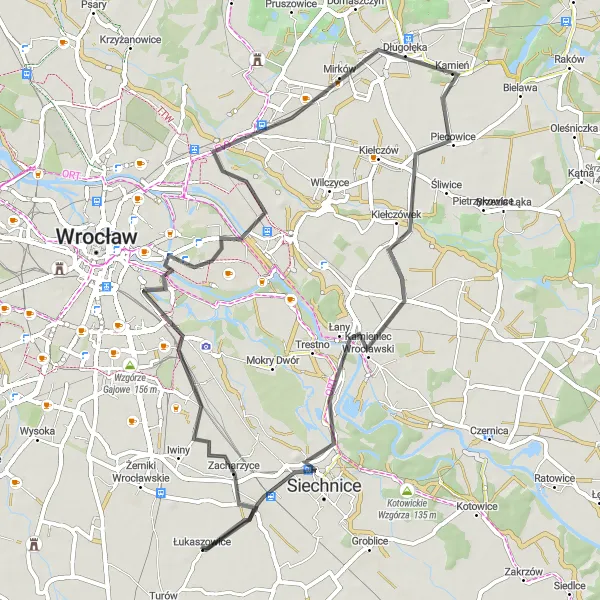 Miniatura mapy "Szlak Dołącz do Natury" - trasy rowerowej w Dolnośląskie, Poland. Wygenerowane przez planer tras rowerowych Tarmacs.app