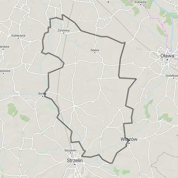 Miniatura mapy "Wyprawa przez Wrocławską i Turów" - trasy rowerowej w Dolnośląskie, Poland. Wygenerowane przez planer tras rowerowych Tarmacs.app