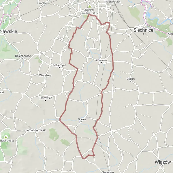 Miniatura mapy "Trasa z Turowa do Wysokiej" - trasy rowerowej w Dolnośląskie, Poland. Wygenerowane przez planer tras rowerowych Tarmacs.app