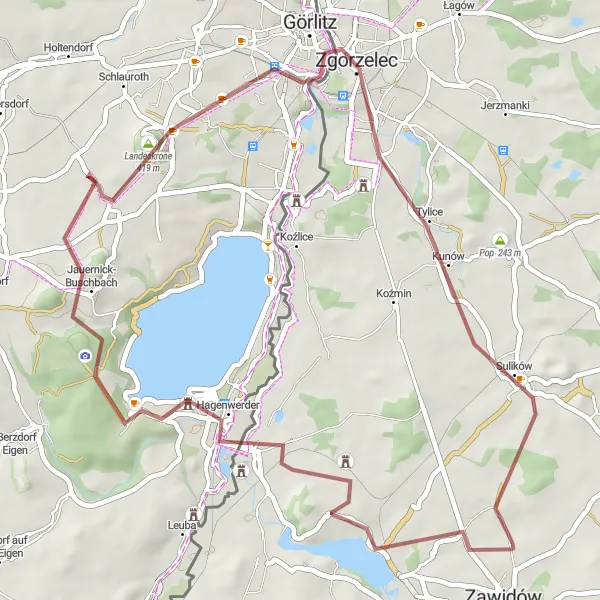 Miniatura mapy "Przygoda szlakiem górskich potoków" - trasy rowerowej w Dolnośląskie, Poland. Wygenerowane przez planer tras rowerowych Tarmacs.app