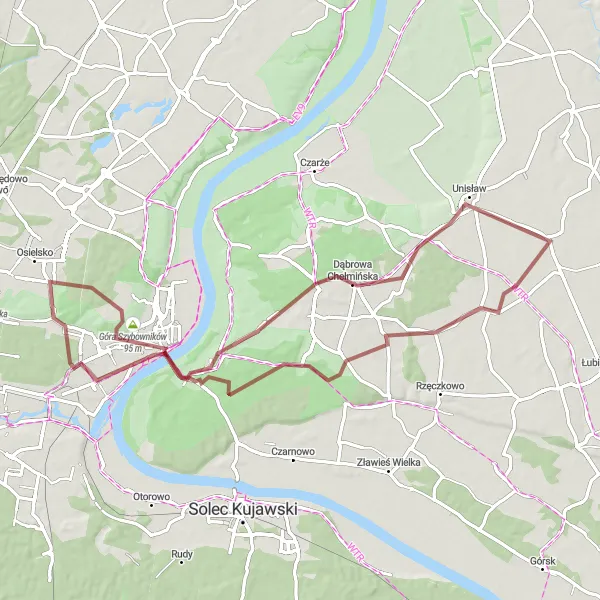 Miniatura mapy "Trasa Przez Brdyujście i Górę Szybowników" - trasy rowerowej w Kujawsko-pomorskie, Poland. Wygenerowane przez planer tras rowerowych Tarmacs.app
