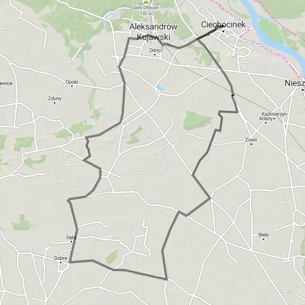 Miniatura mapy "Historia i przyroda w okolicach Sędzina" - trasy rowerowej w Kujawsko-pomorskie, Poland. Wygenerowane przez planer tras rowerowych Tarmacs.app