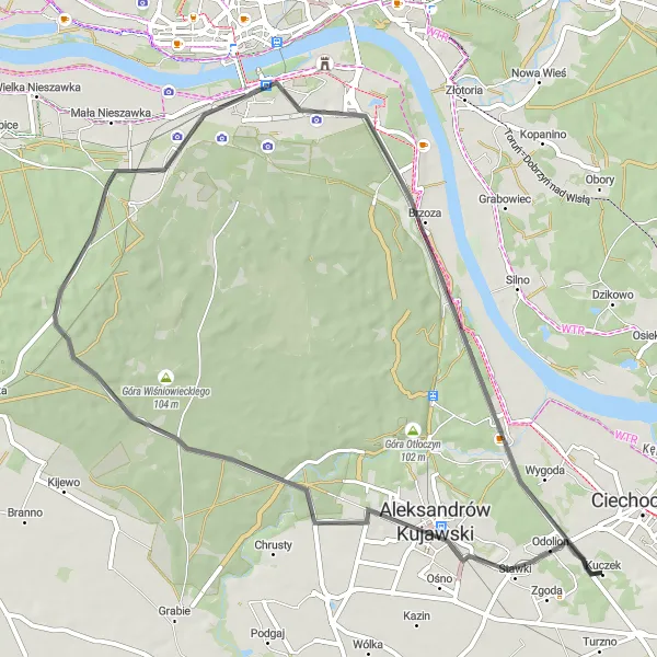 Miniatura mapy "Trasa przez Służewo-Pole" - trasy rowerowej w Kujawsko-pomorskie, Poland. Wygenerowane przez planer tras rowerowych Tarmacs.app