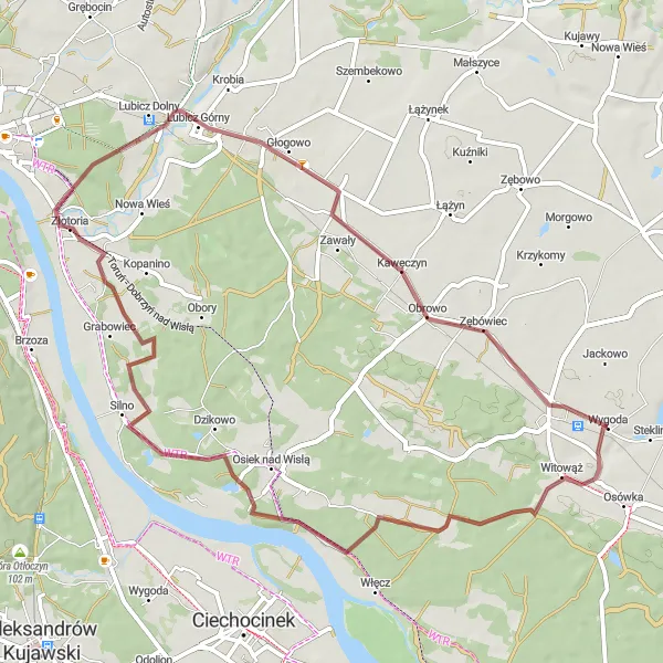 Miniatura mapy "Trasa Silno - Czernikówko" - trasy rowerowej w Kujawsko-pomorskie, Poland. Wygenerowane przez planer tras rowerowych Tarmacs.app