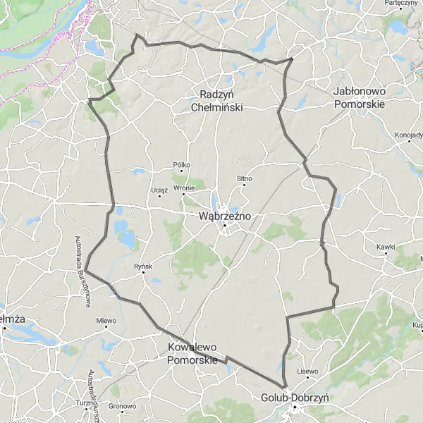 Miniatura mapy "Trasa rowerowa: Kowalewo Pomorskie - Dębowa Łąka" - trasy rowerowej w Kujawsko-pomorskie, Poland. Wygenerowane przez planer tras rowerowych Tarmacs.app