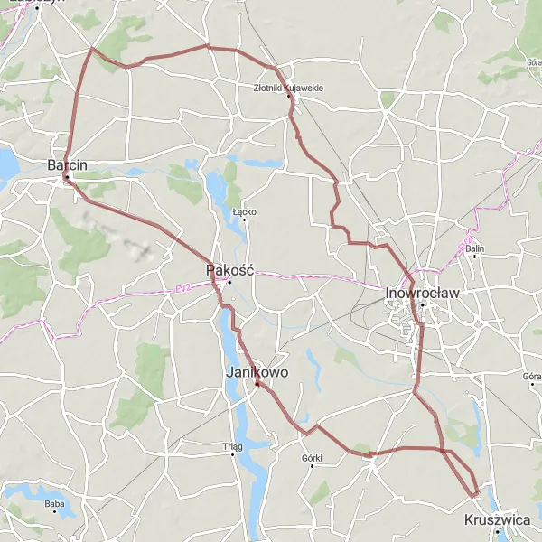 Miniatura mapy "Trasa gravelowa przez Ludzisko" - trasy rowerowej w Kujawsko-pomorskie, Poland. Wygenerowane przez planer tras rowerowych Tarmacs.app