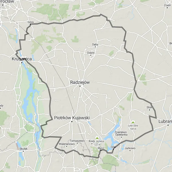 Miniatura mapy "Górska przygoda przez Połajewo" - trasy rowerowej w Kujawsko-pomorskie, Poland. Wygenerowane przez planer tras rowerowych Tarmacs.app