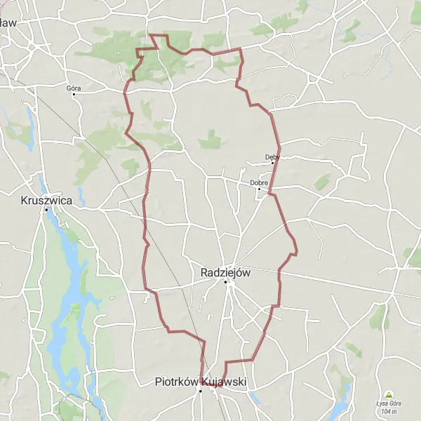 Miniatura mapy "Wyprawa szlakiem Dąbrowy Biskupiej" - trasy rowerowej w Kujawsko-pomorskie, Poland. Wygenerowane przez planer tras rowerowych Tarmacs.app