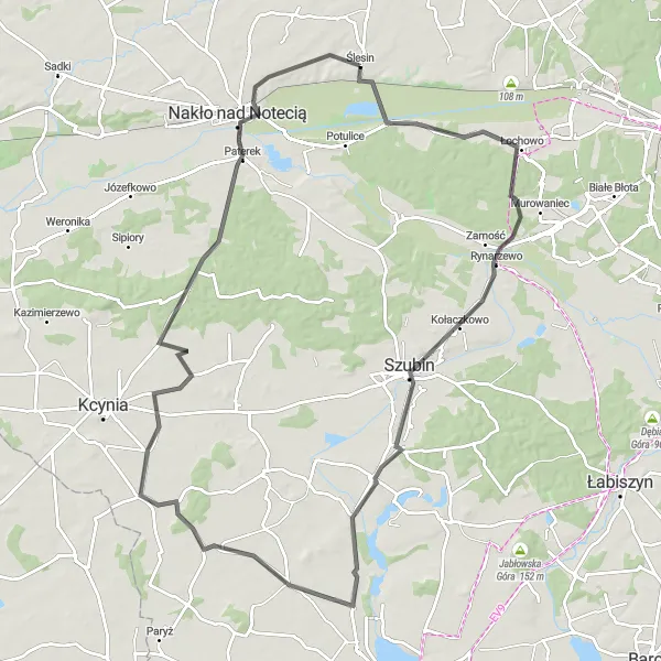 Miniatura mapy "Wycieczka rowerowa przez Łochowo i Brzyskorzystew" - trasy rowerowej w Kujawsko-pomorskie, Poland. Wygenerowane przez planer tras rowerowych Tarmacs.app