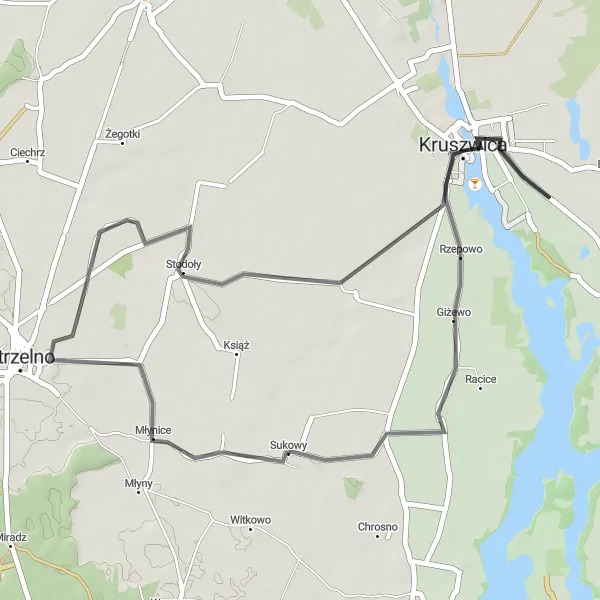 Miniatura mapy "Spacer przez Rzepowo i Sukowy" - trasy rowerowej w Kujawsko-pomorskie, Poland. Wygenerowane przez planer tras rowerowych Tarmacs.app