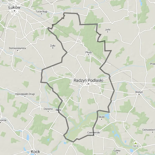 Map miniature of "Picturesque Countryside Ride" cycling inspiration in Lubelskie, Poland. Generated by Tarmacs.app cycling route planner