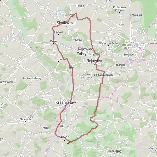 Miniatura mapy "Wyprawa Bzite - Bezek" - trasy rowerowej w Lubelskie, Poland. Wygenerowane przez planer tras rowerowych Tarmacs.app
