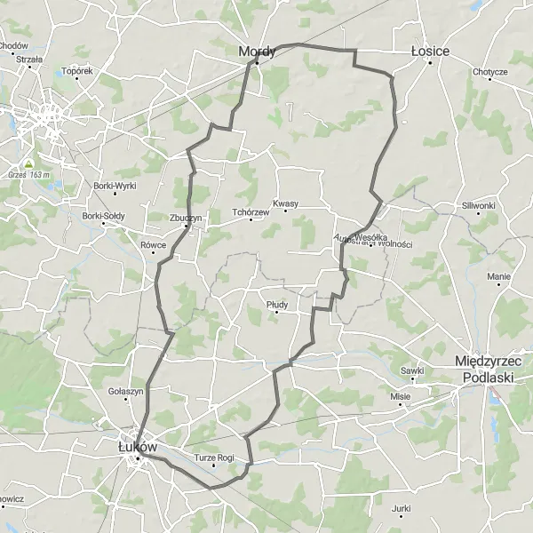 Miniatura mapy "Rowerem do Olęd i Krzesk-Królowa Niwa" - trasy rowerowej w Lubelskie, Poland. Wygenerowane przez planer tras rowerowych Tarmacs.app