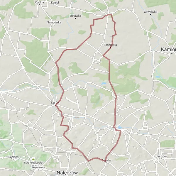 Miniatura mapy "Trasa po Płonkach" - trasy rowerowej w Lubelskie, Poland. Wygenerowane przez planer tras rowerowych Tarmacs.app