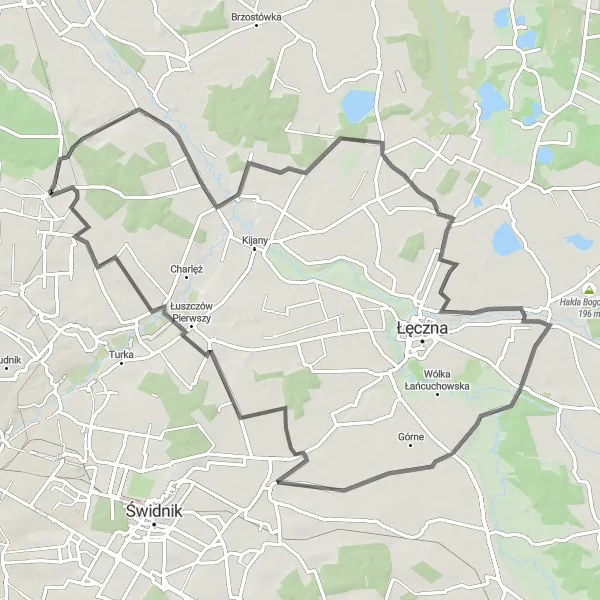Miniatura mapy "Przejażdżka Rowerowa do Łańcuchowa" - trasy rowerowej w Lubelskie, Poland. Wygenerowane przez planer tras rowerowych Tarmacs.app