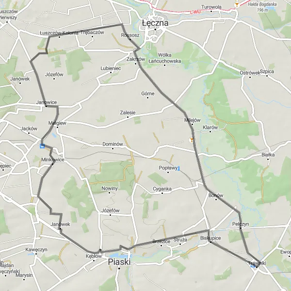 Map miniature of "Historical Road Biking Route" cycling inspiration in Lubelskie, Poland. Generated by Tarmacs.app cycling route planner