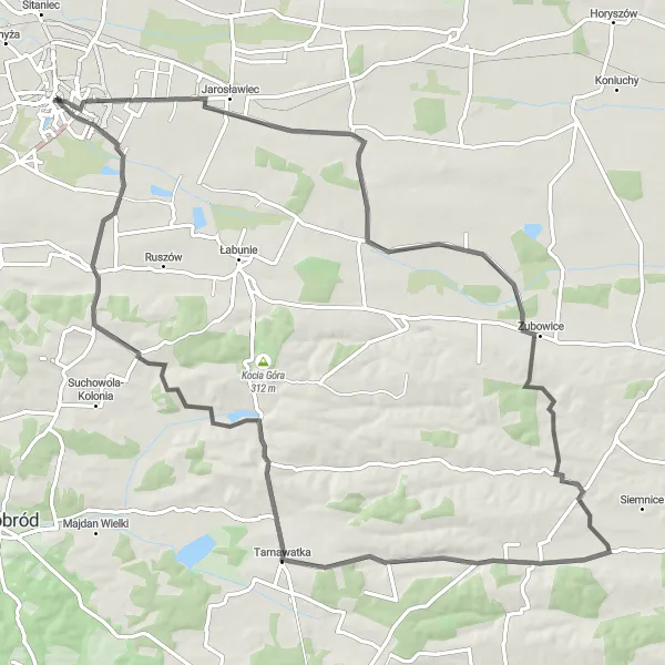 Miniatura mapy "Spacer wśród architektury Zamościa" - trasy rowerowej w Lubelskie, Poland. Wygenerowane przez planer tras rowerowych Tarmacs.app