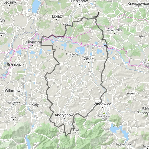 Miniatura mapy "Szlak Zachodniego Podhala" - trasy rowerowej w Małopolskie, Poland. Wygenerowane przez planer tras rowerowych Tarmacs.app