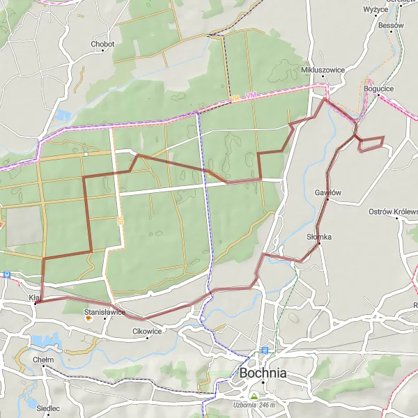 Miniatura mapy "Spacer przez Majkowice" - trasy rowerowej w Małopolskie, Poland. Wygenerowane przez planer tras rowerowych Tarmacs.app